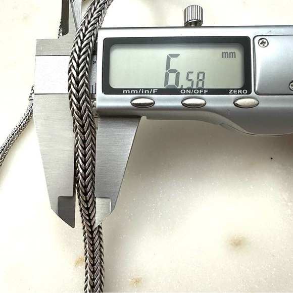 Sarda Balinese Tulang Naga Tapered Snake Chain Link Sterling Silver Necklace - Picture 8 of 15